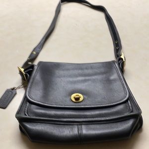 Coach vintage rambler  9061 black leather shoulder bag